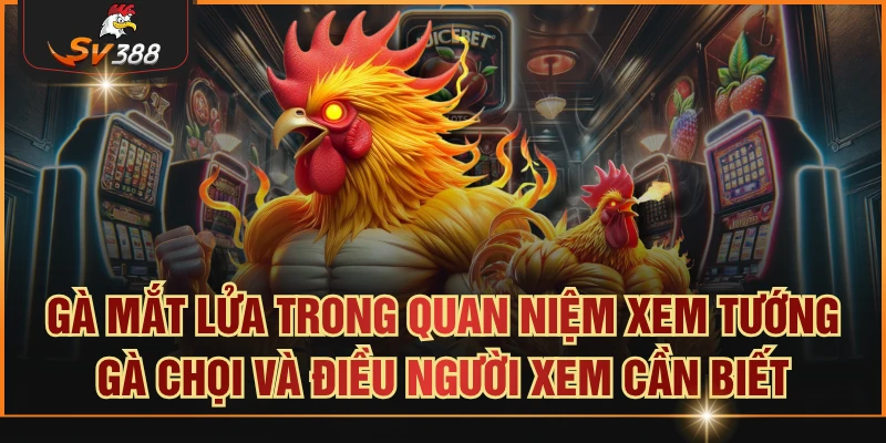 Gà Mắt Lửa Là Gì? Quan Niệm Xem Tướng Gà Chọi Và Cách Theo Dõi Tại SV388 Gà mắt lửa