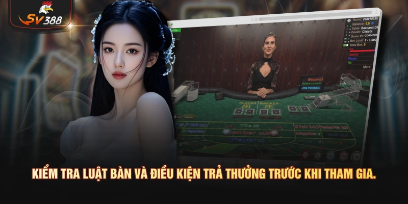 Kỹ Thuật Chơi Bài Baccarat – Hiểu Luật Để Theo Dõi Ván Bài Kiểm tra luật bàn và điều kiện trả thưởng trước khi tham gia.