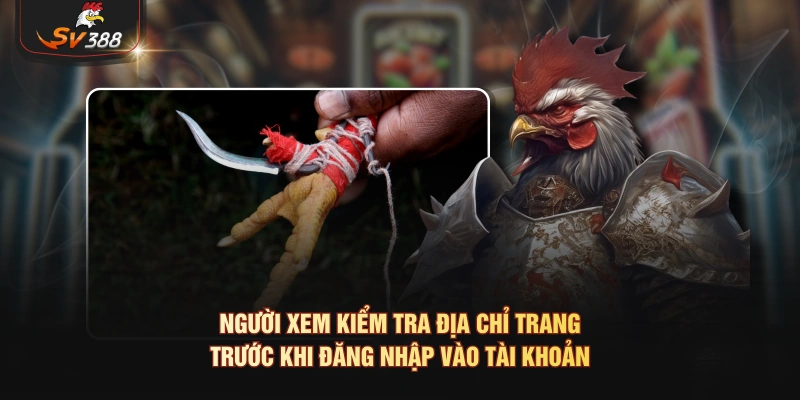 Người xem kiểm tra địa chỉ trang trước khi đăng nhập vào tài khoản